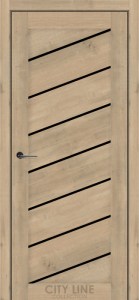 Дуб Монако/Чорне скло 